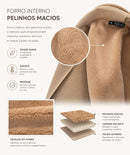 PROMOÇÃO COLEÇÃO DE PRÉ INVERNO ❄️ Casaco Peluciado em Lã Batida Forrado por Dentro